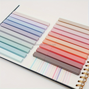 20pcs Pastel Morandi Square <strong>Highlighter</strong> <strong>Markers</strong> Aesthetic <strong>Chisel</strong> <strong>Tip</strong> Non-Bleed &amp; No-Smear for Journaling in School or Office - Product Image 3