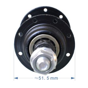 Duurzame stalen fietswielnaaf voor BMX-fiets, voor/achter compatibel, zwarte afwerking, dubbele schroefbevestiging, afgedichte uitvoering, MTB - Product Image 5