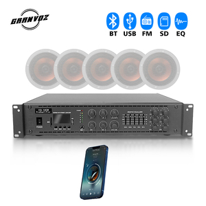 Amplificador 2U PA de 3 líneas y 6 zonas con entrada de 2 micrófonos de 4-16Ohm y salida de altavoz de 100V para conferencias y sistemas de megafonía - Product Image 3