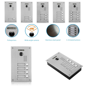 Sistema de intercomunicación de videoportero de 7 pulgadas con cámara a color, 1 unidad exterior y 3 unidades interiores para apartamentos múltiples y villas familiares