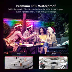 RGBIC LED şerit ışıkları IP65 su geçirmez noel ışık colorchristmas etkisi DIY segmenti ile noel ağacı dekorasyon için - Product Image 5