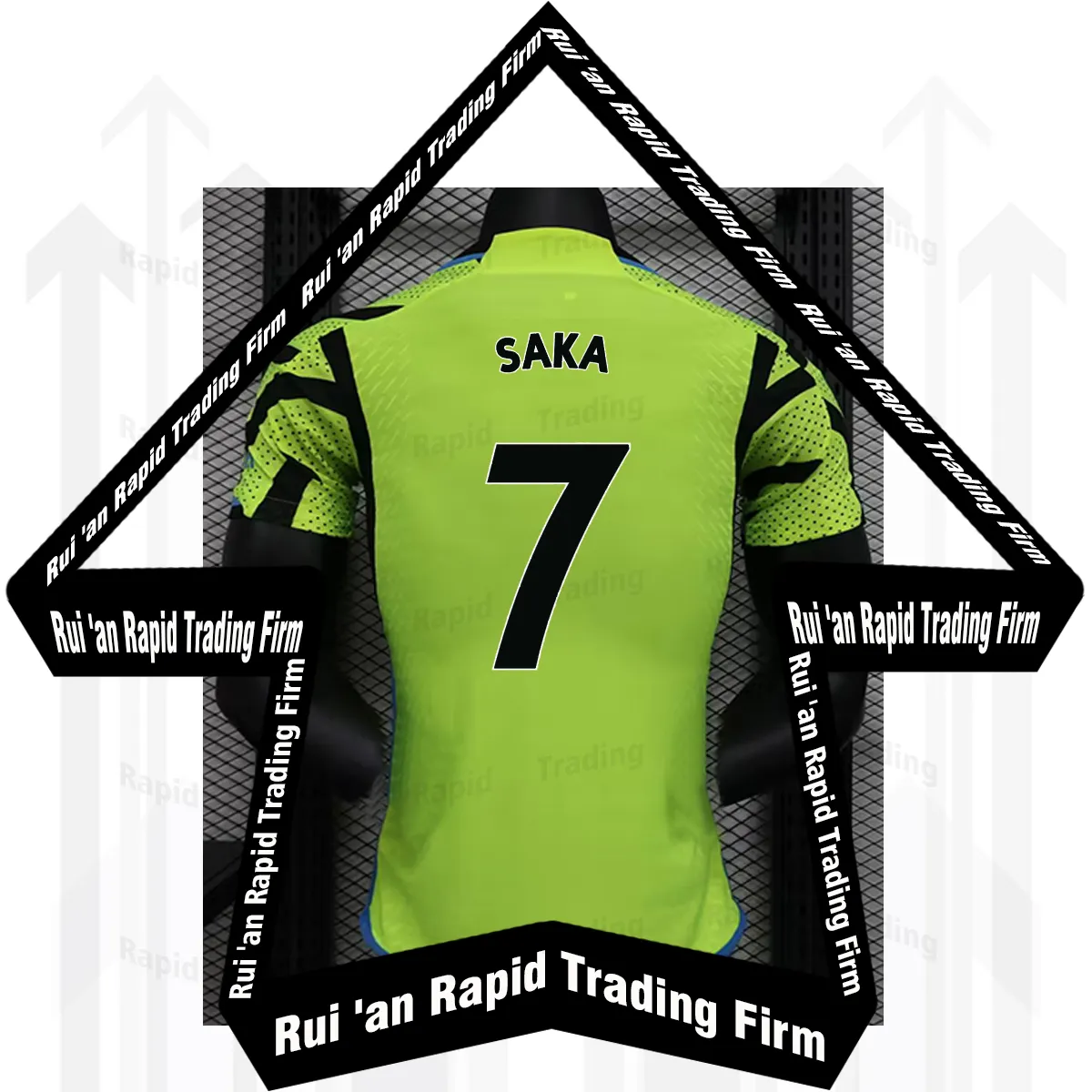 Nouveau made in China com vente en gros grande taille homme chemise homme maillot arsenaler jersey 2023/2024 noir vert maillot de football