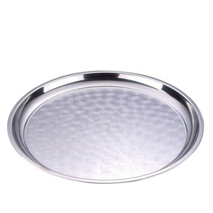 多规格不锈钢泰式加厚底式大圆托盘 - Product Image 1