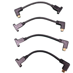 สายต่อขยาย90องศา USB C 3.2 Gen 2 20Gbps ตัวผู้ไปยังตัวเมียประเภท C 4K สายต่อวิดีโอประเภท C ล็อกตัวเมีย - Product Image 1
