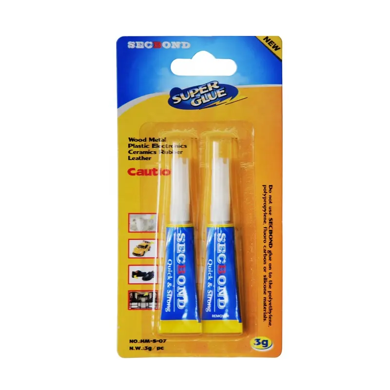 blister card pack super glue 3g and super glue cleaner 3g