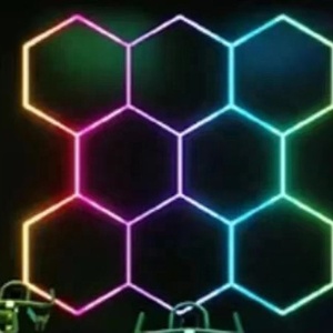 Vendita diretta Spider Style Auto lavaggio lampada da Garage può essere personalizzato dimensioni Auto dettagli officina esagono RGB luce Led - Product Image 4