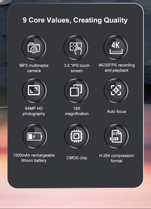 2024 Newest 3.0inch IPS Touch Screen R4 Digital <strong>Camera</strong> 1500mah Battery 64MP Auto Focus 4K Photo Video CCD <strong>Camera</strong> for Student - Product Image 4