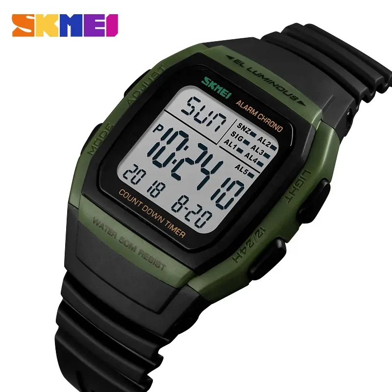 Skmei самые популярные 1278 модели 5atm цифровые часы saat erkek час взрослые часы высокого качества 12/24 часов