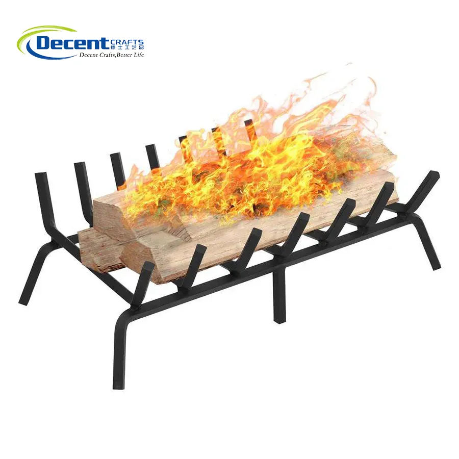 Accessoires de cheminée poêle grille barre bois de chauffage cheminée bûche grille pour bûches feu grille brûlant support de support