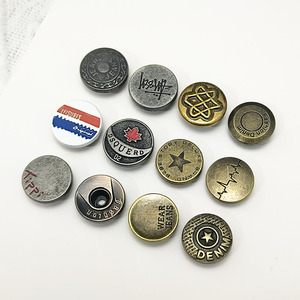 工厂服装配件定制浮雕复古标志图案服装金属纽扣牛仔牛仔裤纽扣铆钉 - Product Image 6