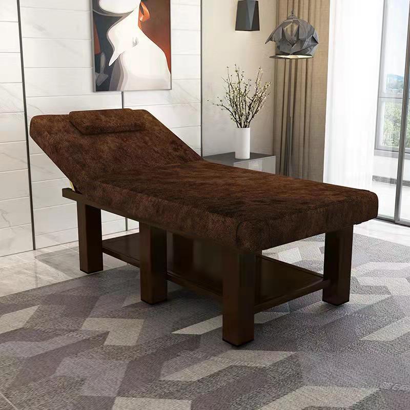Patas cuadradas, 185*70 cm, terciopelo marrón.