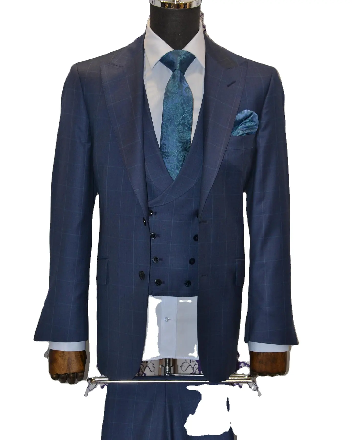 MTM Bespoke Men Custom Suit Lã Super 150 Tecido Italiano Full Canvas Alta Qualidade Pant Coat Design Ternos de casamento