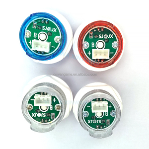 2 jugadores Zero Delay USB PC MAME consola de videojuegos Arcade Stick DIY Kit LED claro pulsador Joystick para Raspberry Coin Pusher - Product Image 6