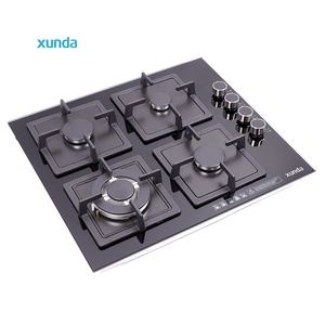 Xunda OEM fornello a <span class=keywords><strong>Gas</strong></span> da 60cm a 4 fuochi da cucina a <span class=keywords><strong>Gas</strong></span> piano cottura a <span class=keywords><strong>Gas</strong></span> in vetro temperato per uso domestico cucina e ristorante - Product Image 2