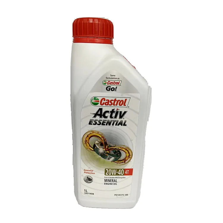 Óleo mineral de motor 1L Castrol 4T 20W40 personalizado de fábrica de alta qualidade para motocicleta 4 tempos