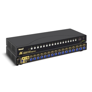 JideTech 16x1 HDMI KVMスイッチ (USB 3.0ハブ付き) 、16 in 1 Out 4K HDMIスイッチャー (4K 60Hz解像度) 、ラックマウントKVMスイッチ - Product Image 1