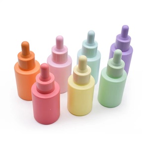 定制20毫升30毫升玻璃滴管瓶彩色平肩玻璃精油瓶 - Product Image 1