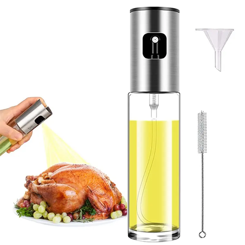 Dispensador de vinagre de cocina portátil, utensilios de cocina para hornear ensaladas, asar barbacoa, pulverizador de aceite de oliva