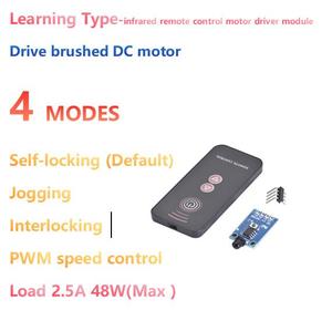 Mini telecomando senza fili avanti e indietro modulo di arresto 3.3V 5V 12V DC motore di azionamento motore PWM controllo della velocità - Product Image 5