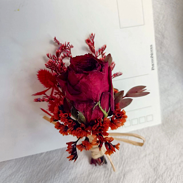 Red dried rose