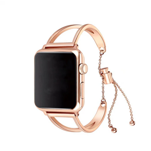 JUELONG Jewelry <strong>Style</strong> Classic Cuff Bracelet Replacement Band Suitable for Women Stainless Steel Watch Bands Compatible for <strong>Apple</strong> - Product Image 1