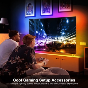 Tuya Smart 5050RGB самоклеящаяся Светодиодная лента 100 футов 24-клавишная Удаленная Android/iOS приложение для дистанционного управления IP65 Номинальная черная печатная плата ПК - Product Image 3