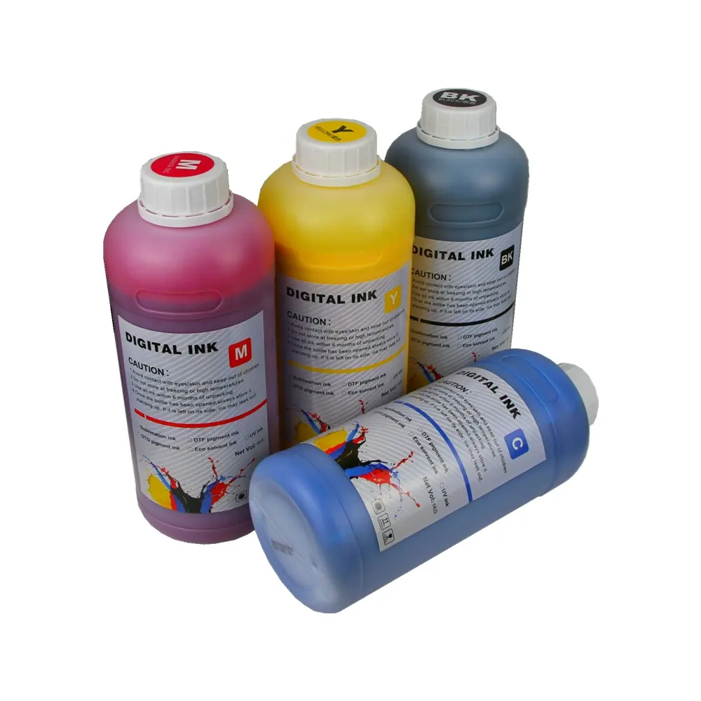 Cabeças para impressora eco solvente, tinta 1000ml a base de água/tinta de pigmento/tinta eco-solvente dx4/dx5/dx7/xp600/p1600/tx800/i3200