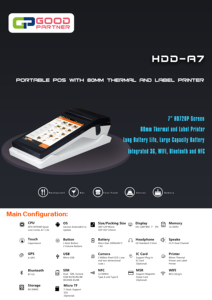 Android Handheld Mobile POS Terminal with Printer Stock Touch Screen System - Product Image 6