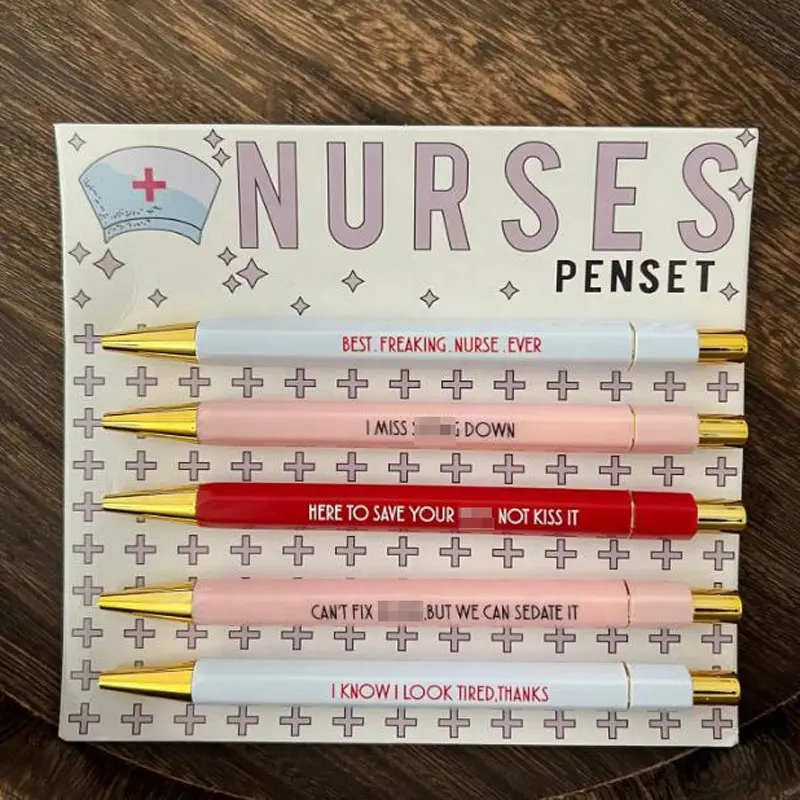 Gepersonaliseerde Verpleegster Geschenken Voor Vrouwen Grappige Waardering Verpleging Pennen 5 Stuks Verpleegsters Pen Set