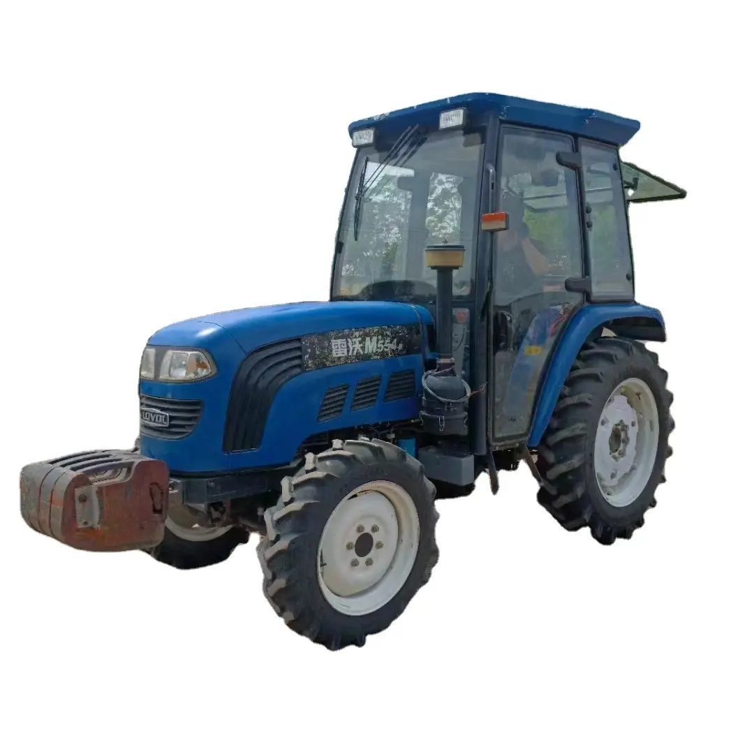 Kullanılan/ikinci el/yeni çiftlik iki tekerlekli rc traktörler lovol m554 55hp 4x4wd küçük mini kompakt tarım ekipmanları makinesi