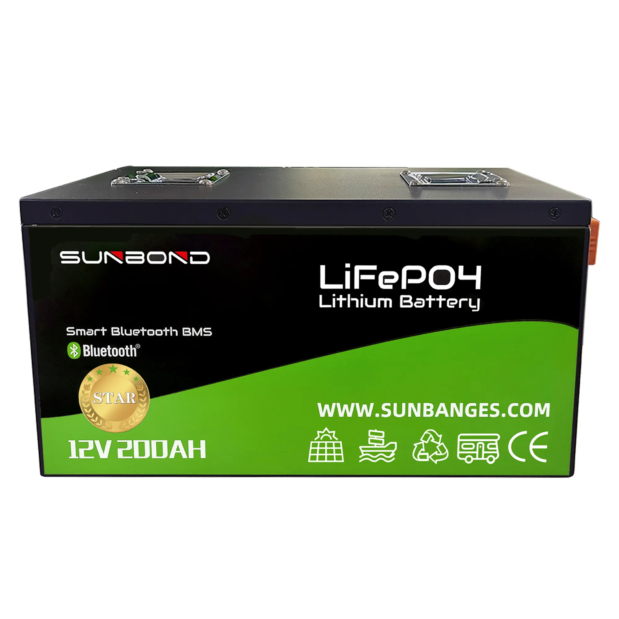 Sunbond Batterie 12 V 24 V 200 Aah Powerwall tragbare Batterie Lithium-Ionen-Solarbatterie