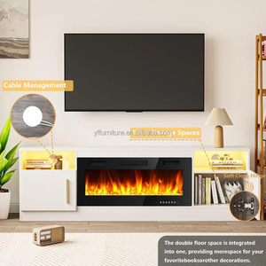 Hiện đại sang trọng điện lò sưởi <span class=keywords><strong>TV</strong></span> đứng với 16 màu sắc đèn LED trung tâm giải trí cho phòng khách - Product Image 3