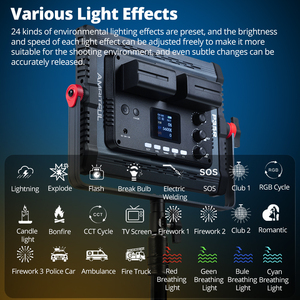 Ambitful 30W P35R RGB tam renkli dolgu ışığı 2800-6800K LED Video işığı paneli destek App kontrolü canlı Video fotoğraf - Product Image 5