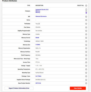 Puce de mémoire <span class=keywords><strong>RAM</strong></span> originale authentique Patch W9751G6KB-25 WBGA-84 512 Mbit - Product Image 4