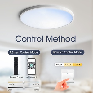 Akıllı ev ışıkları güneş gökyüzü ay panel lambası yuvarlak cct dim uzaktan kumanda ile led akıllı tavan ışık - Product Image 2