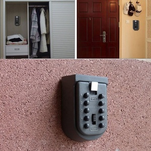 Kombination schloss mit großer Kapazität Code-Schloss Sicherer Kasten halter Schlüssel Tragbarer Safe für Familien makler Außenwand-Schlüssel box - Product Image 5