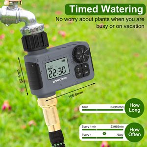 Pulsante del quadrante della valvola di irrigazione automatica Display Timer di controllo dell'acqua del giardino di irrigazione programmabile all'aperto - Product Image 2