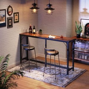 71 Inch Bar <strong>Height</strong> Pub <strong>Table</strong> <strong>Counter</strong> <strong>Rectangular</strong> High Top Kitchen &amp; Dining <strong>Counter</strong> <strong>Tables</strong> With Sturdy Legs - Product Image 3