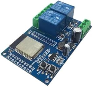 DC5-60V di alimentazione ESP32-WROOM-32E scheda di sviluppo I/O porta Full Pin 2 canali ESP32 Bluetooth modulo relè BLE
