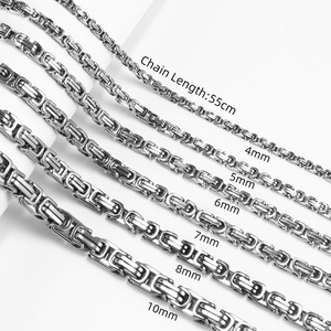 4MM-10MM Unisex emperyal zincir altın kaplama ile paslanmaz çelik sevimli tarzı ve numarası şekil/desen takı için - Product Image 6