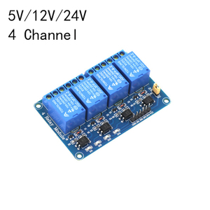 Módulo de relé de 4 canales, placa de Control de 4 canales con salida de relé optoacoplador, módulo de relé de 4 vías, 5V/12V/24V