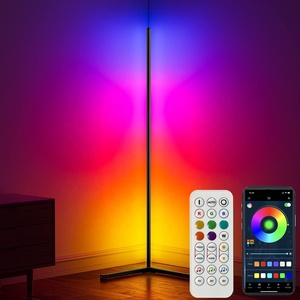 מפעל ישיר אלומיניום עיצוב מודרני חכם RGB LED מנורת רצפה פינתית מנורת רצפת LED מינימליסטית