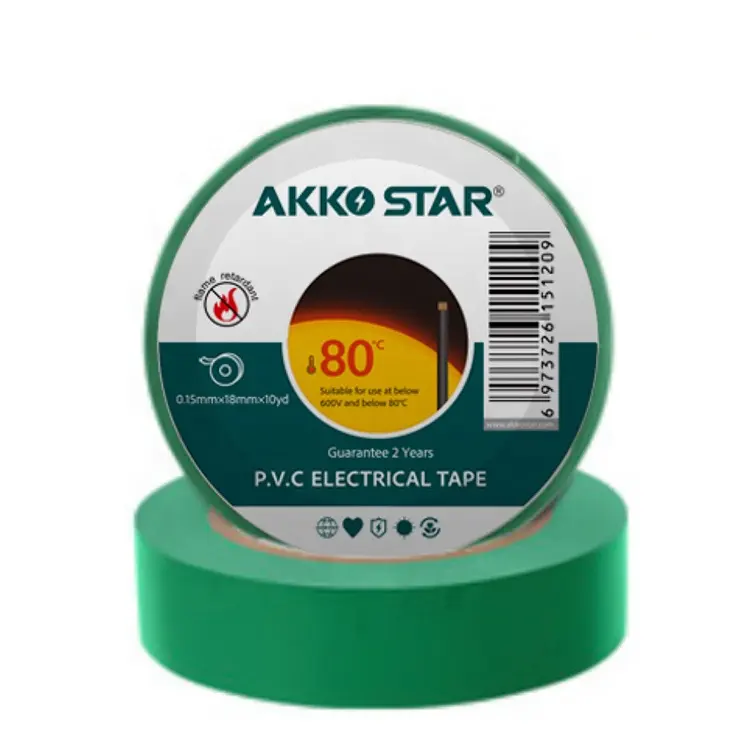 Akko estrela 10y pvc fita isolante elétrica preta cor e cores mistas
