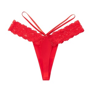 2025 ropa interior Sexy para mujer, tangas transparentes negras de encaje para chicas jóvenes, bragas en forma de V y Bikini de hilo de malla - Product Image 1