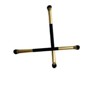 Yeni moda <span class=keywords><strong>16cm</strong></span> fırçalar Set göz farı kadınlar siyah ve altın çift göz farı karıştırma kapatıcı fırça