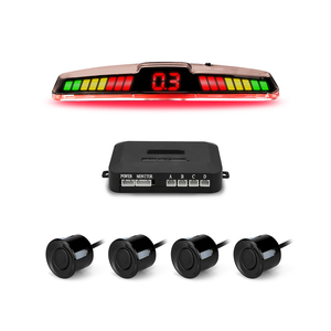 Sensor de aparcamiento para coche, sistema de Radar de marcha atrás trasero con 4 sensores, alarma LED de marcha atrás inalámbrica, recordatorio de alarma - Product Image 1