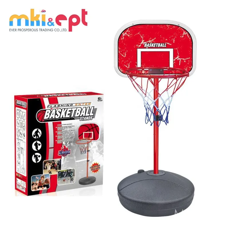 Ept Toys Adjustable Height Stand Toy Set Professional Indoor Basketball Hoop Portable for Kids