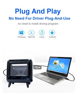 Edoo D61-M yüksek performanslı 2D QR kodu USB barkod tarayıcı yüksek hızlı süpermarket satış için Hands-Free masaüstü okuyucu - Product Image 5