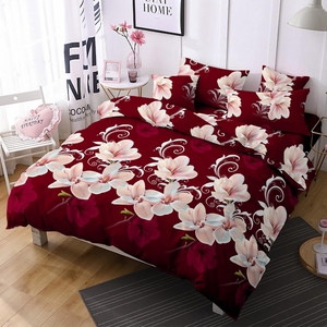 Nhà dệt Duvet cover Chất liệu hoa in sợi nhỏ vải 100 Polyester <span class=keywords><strong>Comforter</strong></span> vải - Product Image 4