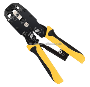 Профессиональный 4P/6P/8P RJ-45 RJ-12 RJ-11 модульная обжимной инструмент сети телекоммуникационный кабель обжимные клещи Ratchet щипцы - Product Image 6
